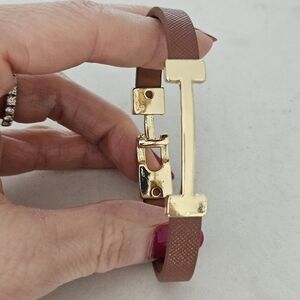 LAST ONE❗️NEW Brown & Gold "H" Bar Closure Bracelet